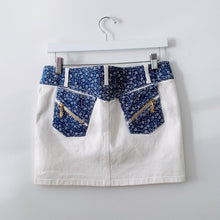 Load image into Gallery viewer, 2000s Roberto Cavalli Denim Mini Skirt- 4/6