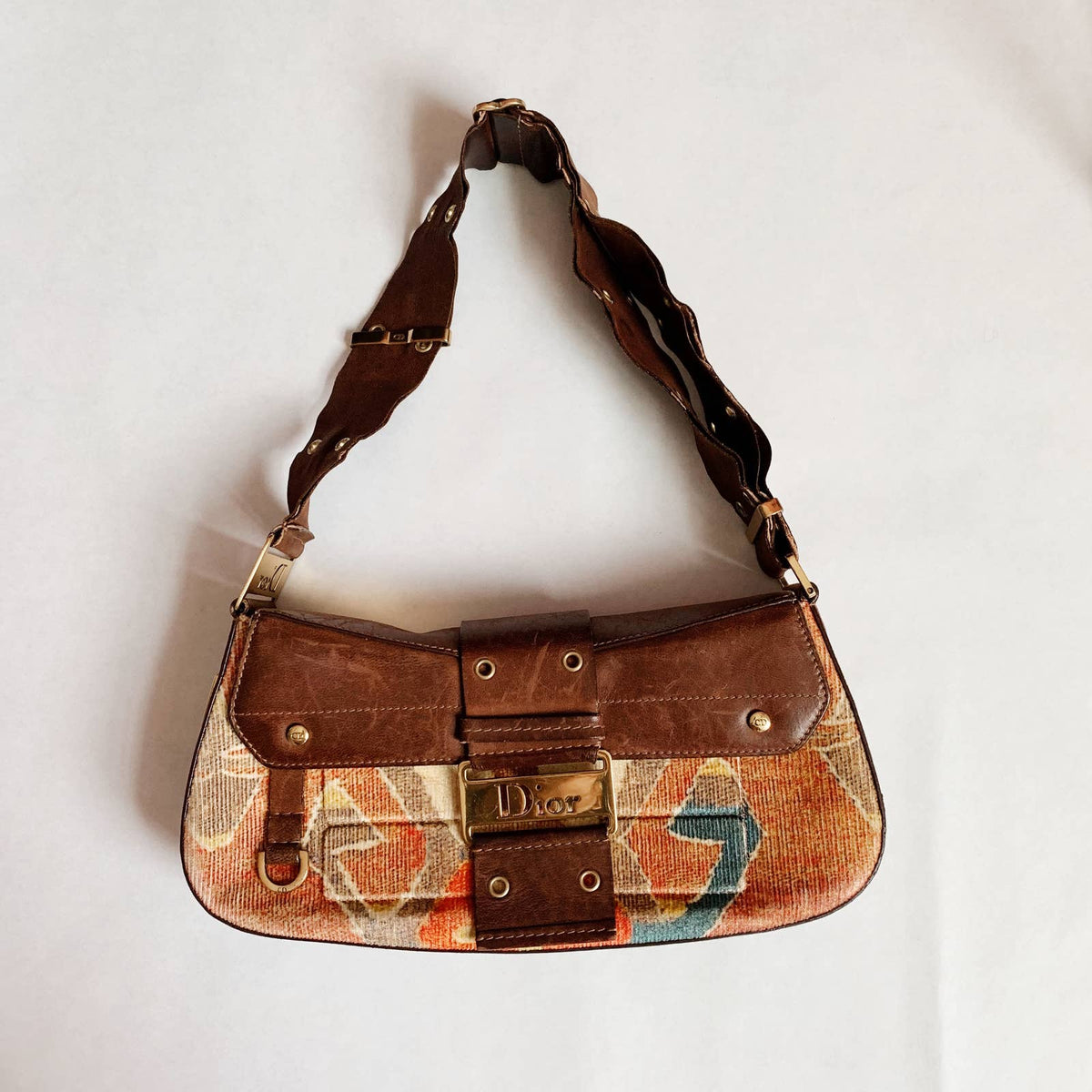 Dior Impression Kilim Columbus Shoulder Bag – Rich Pearl