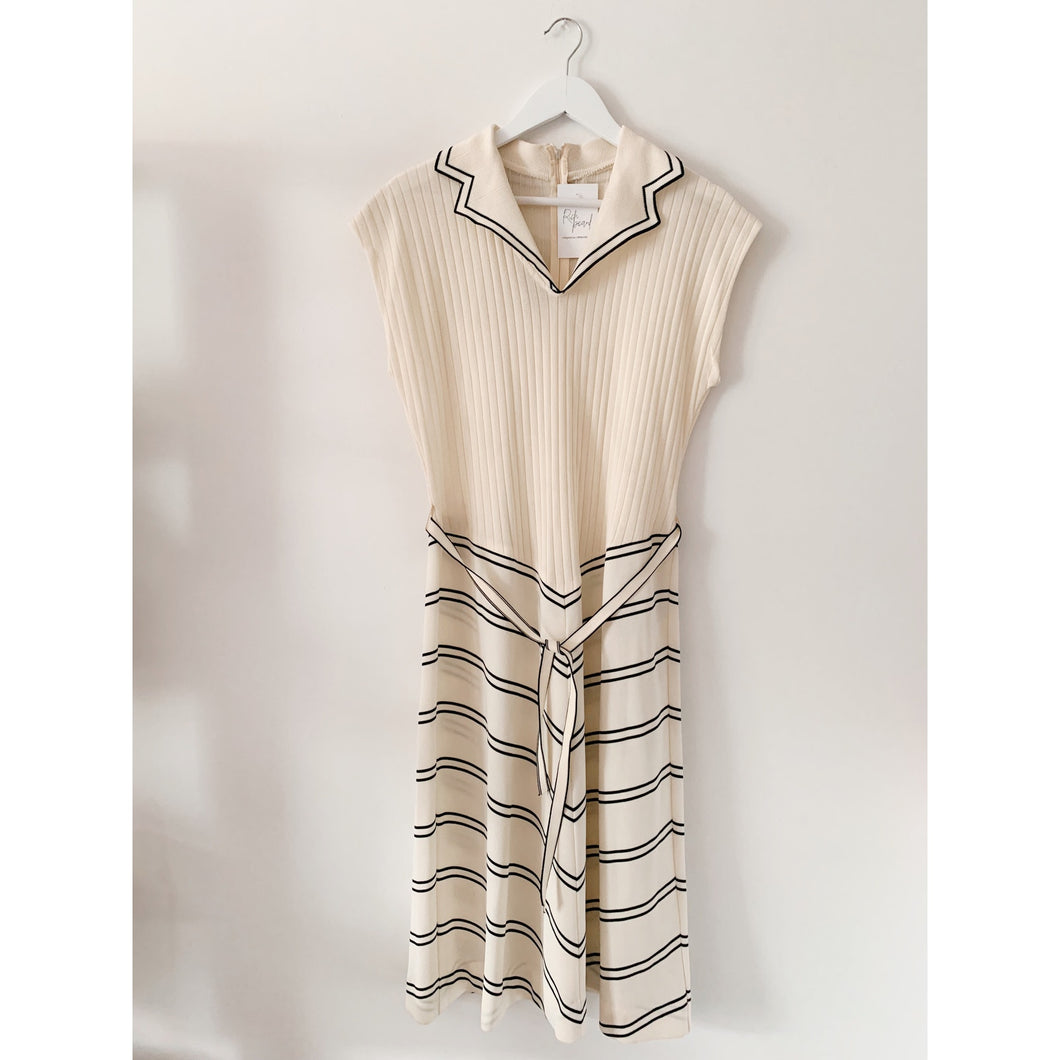 Vintage Nautical Fit & Flare Dress – M