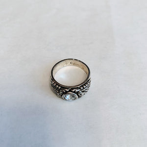 Sterling Silver Carved Design Ring