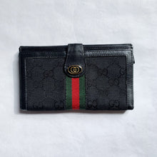 Load image into Gallery viewer, Vintage Gucci Monogram Wallet - Black
