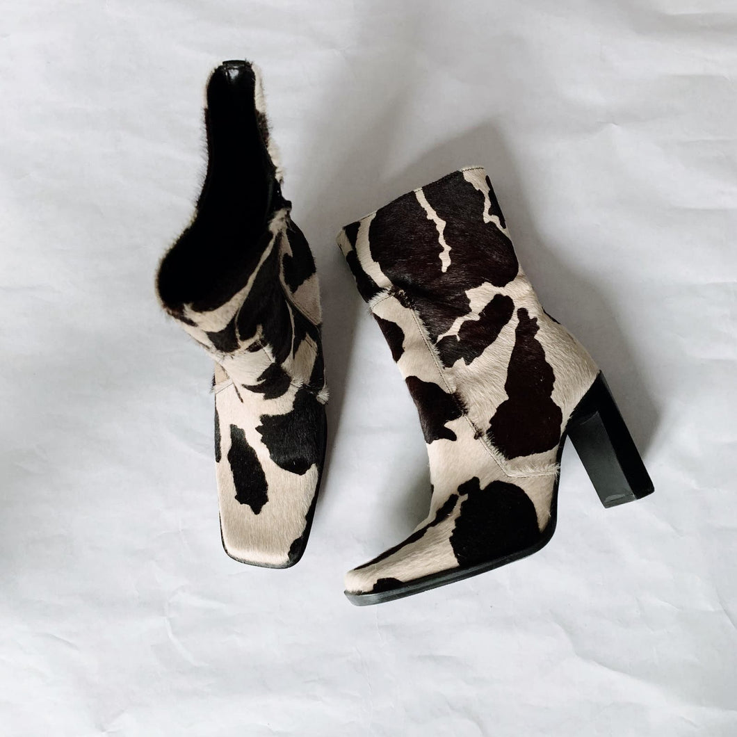 Cowhide Leather Boots - 38