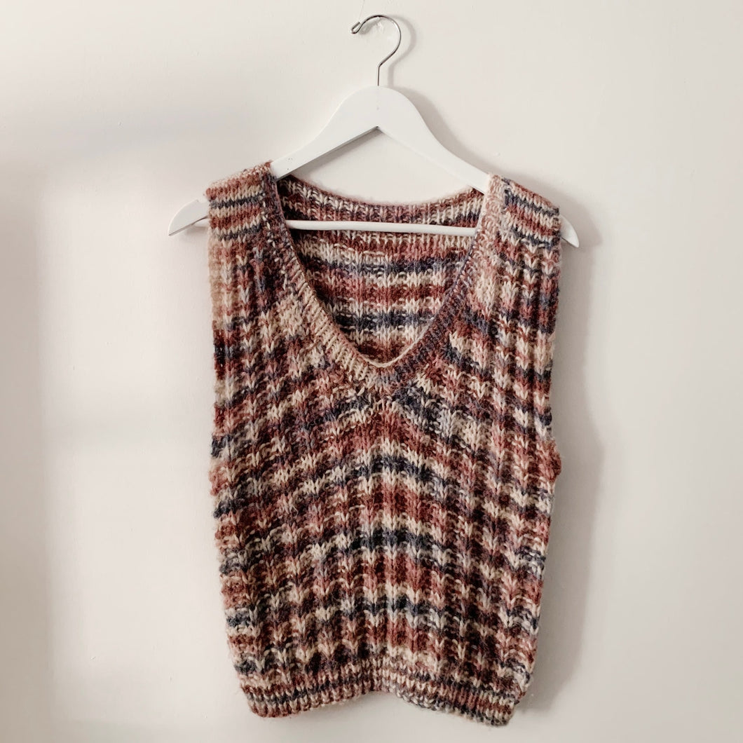 1970s Handknit Sleeveless Vest - S