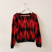Load image into Gallery viewer, Argyle Cardigan Sweater
