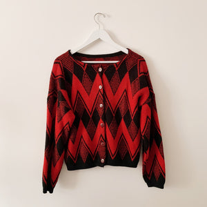 Argyle Cardigan Sweater