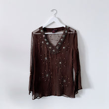 Load image into Gallery viewer, Y2k Silk Beaded Tunic - M
