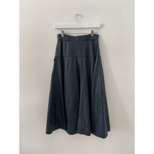 Load image into Gallery viewer, Vintage Vera Pelle Navy Leather Skirt Size - XS
