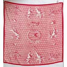 Load image into Gallery viewer, MET Silk Scarf &quot;Antique French Toile 1808 Cupids &amp; Medallions Toile de Jouy&quot;
