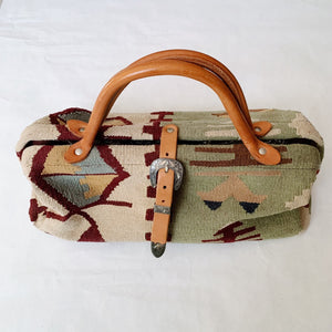 Vintage Neiman Marcus Woven Carpet Bag