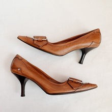 Load image into Gallery viewer, Prada Buckle Pumps - 40
