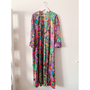 Mary McFadden 1980s Physcadellic Robe - OS
