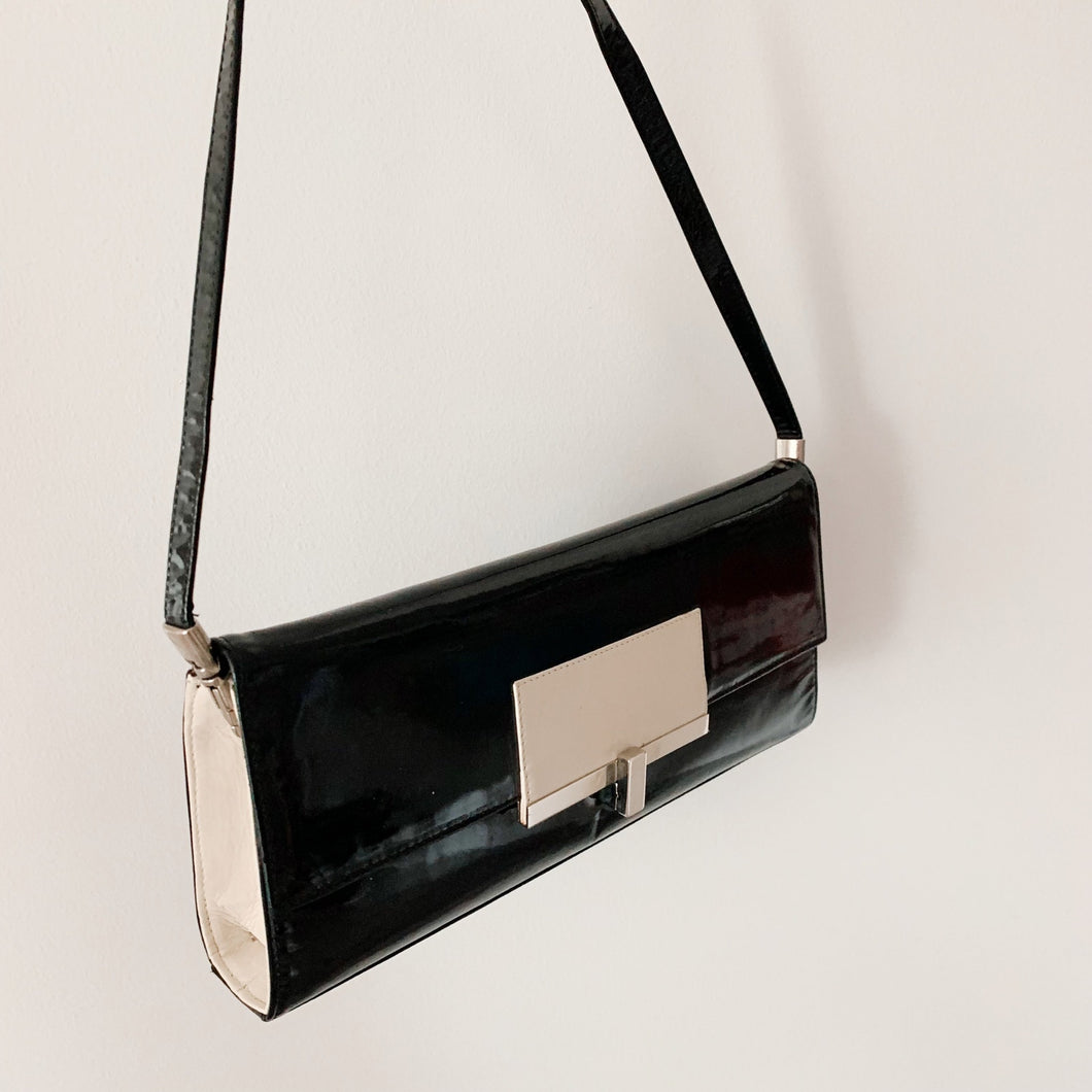 Stuart Weiztman Patent Leather Shoulder Bag