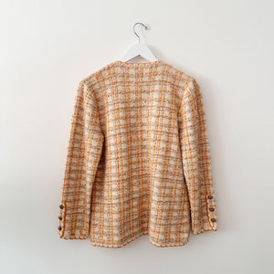 Tweed Knit Cardigan - M