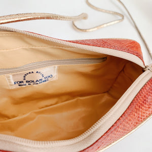 Snakeskin Leather Camera Bag