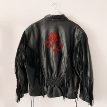 Load image into Gallery viewer, Vintage Fringe Leather Jacket - L
