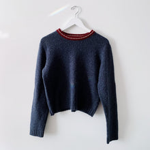 Load image into Gallery viewer, Cropped Crewneck Wool Sweater - S
