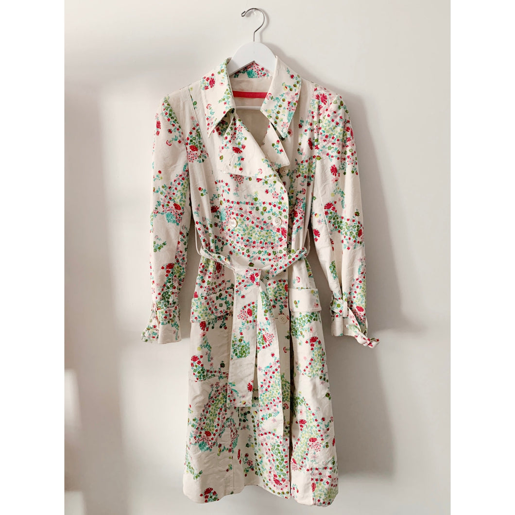 Emanuel Ungaro Floral Trench Coat - 36