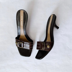 Nine West Leather Sandal Heels - 7.5