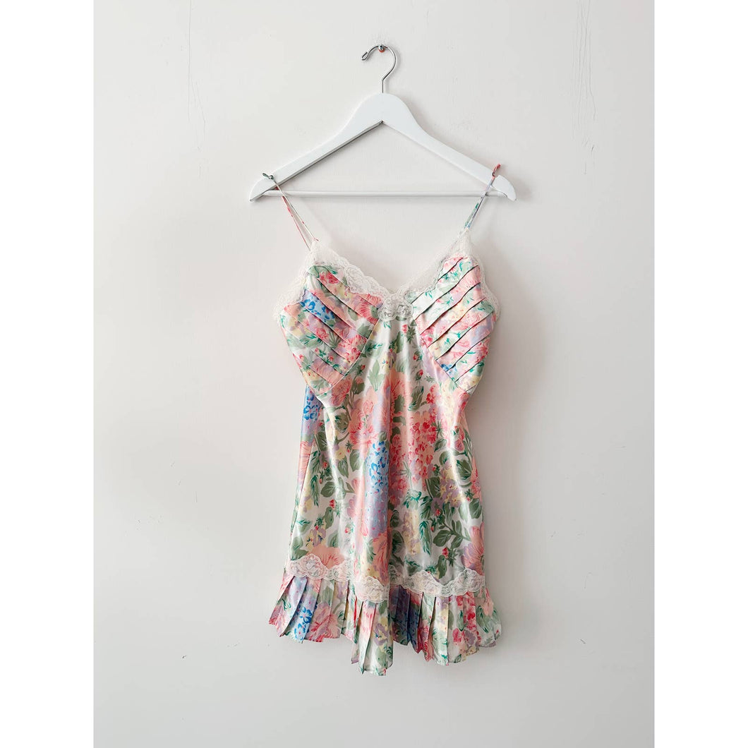 Vintage Floral Slip Dress - XS