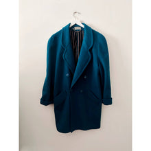 Load image into Gallery viewer, Vintage Teal Wool Peacoat - XL
