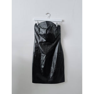Leather Strapless Dress - 10