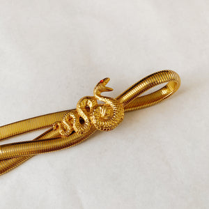 Vintage Snake Belt - Gold