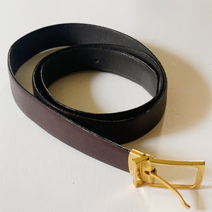 Yves Saint Laurent Reversibale Leather Belt