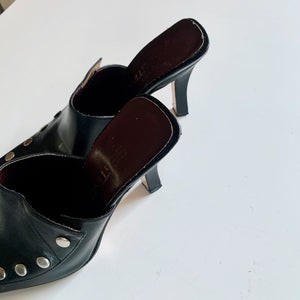 Studded Leather Mules