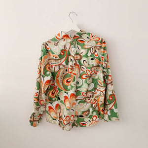 Abstract Floral Button Up - Size L