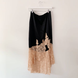 Silk Lace Beaded Skirt - Size 8