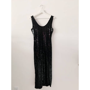 Black Sequin Dress - Size Small