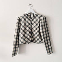Load image into Gallery viewer, Checkered Cropped Blazer
